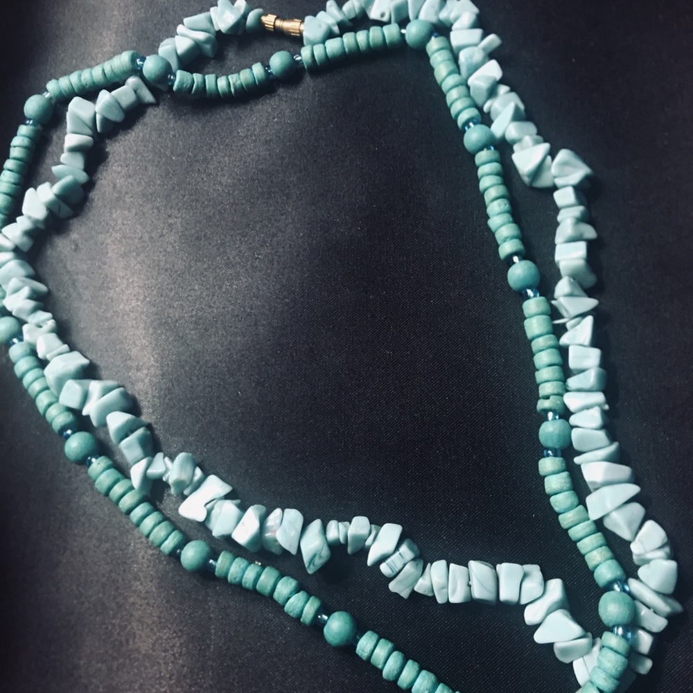 Pair of turquoise necklaces